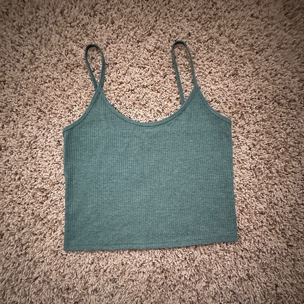 PacSun Green Crop Tank Top Size M